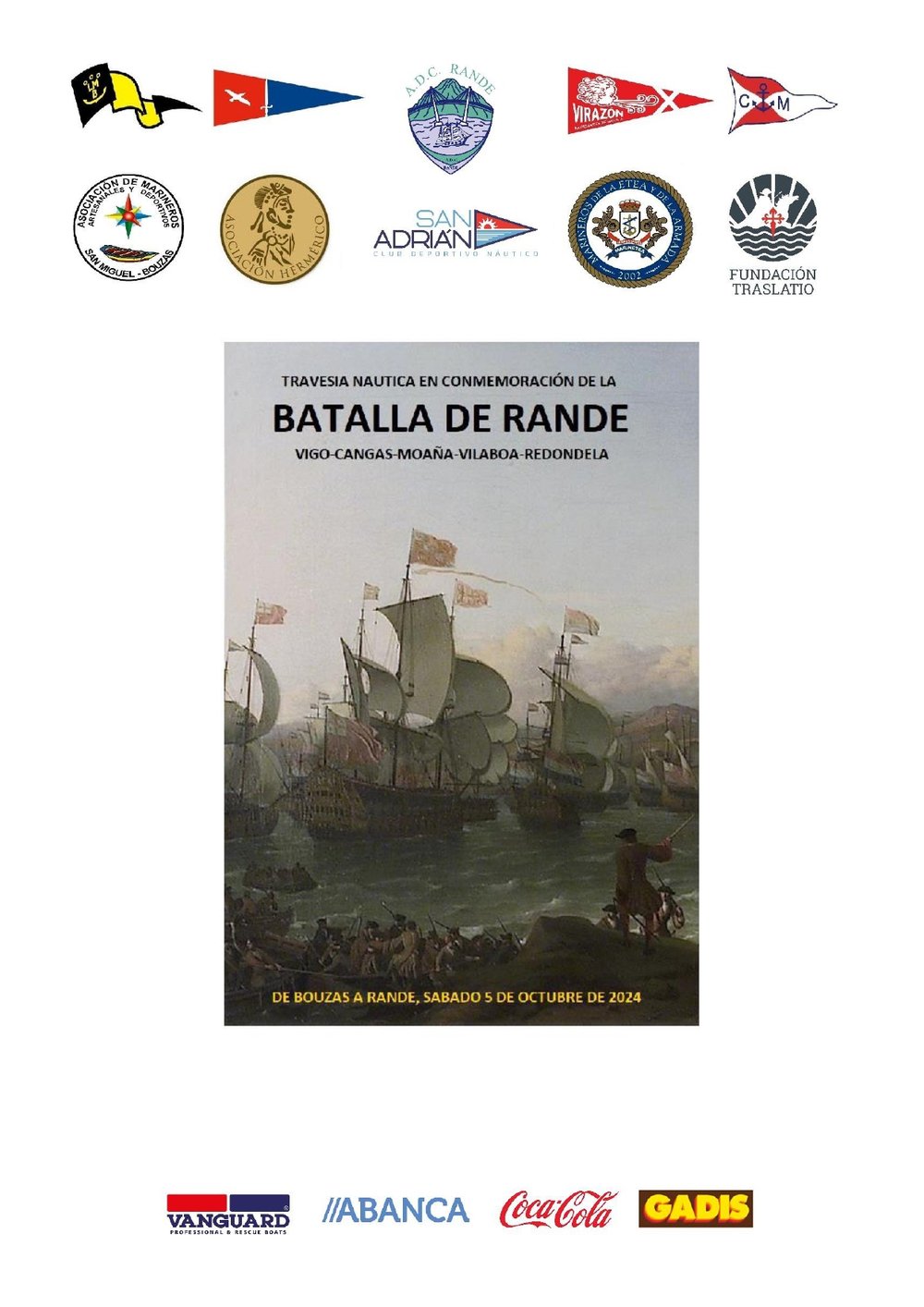 Recorrido Histórico en la Travesía conmemorativa de la Batalla Naval de 1702 en la Ría de Vigo
